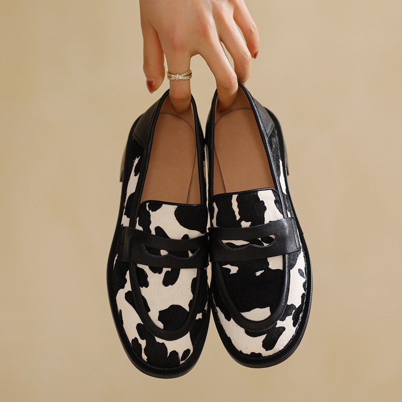 Formal Wear Women'S Loafers - รองเท้าโลฟเฟอร์ผู้หญิงแบบทางการ หนังแท้ กันลื่น รุ่นปี 2026 รองเท้าทรงเรือ