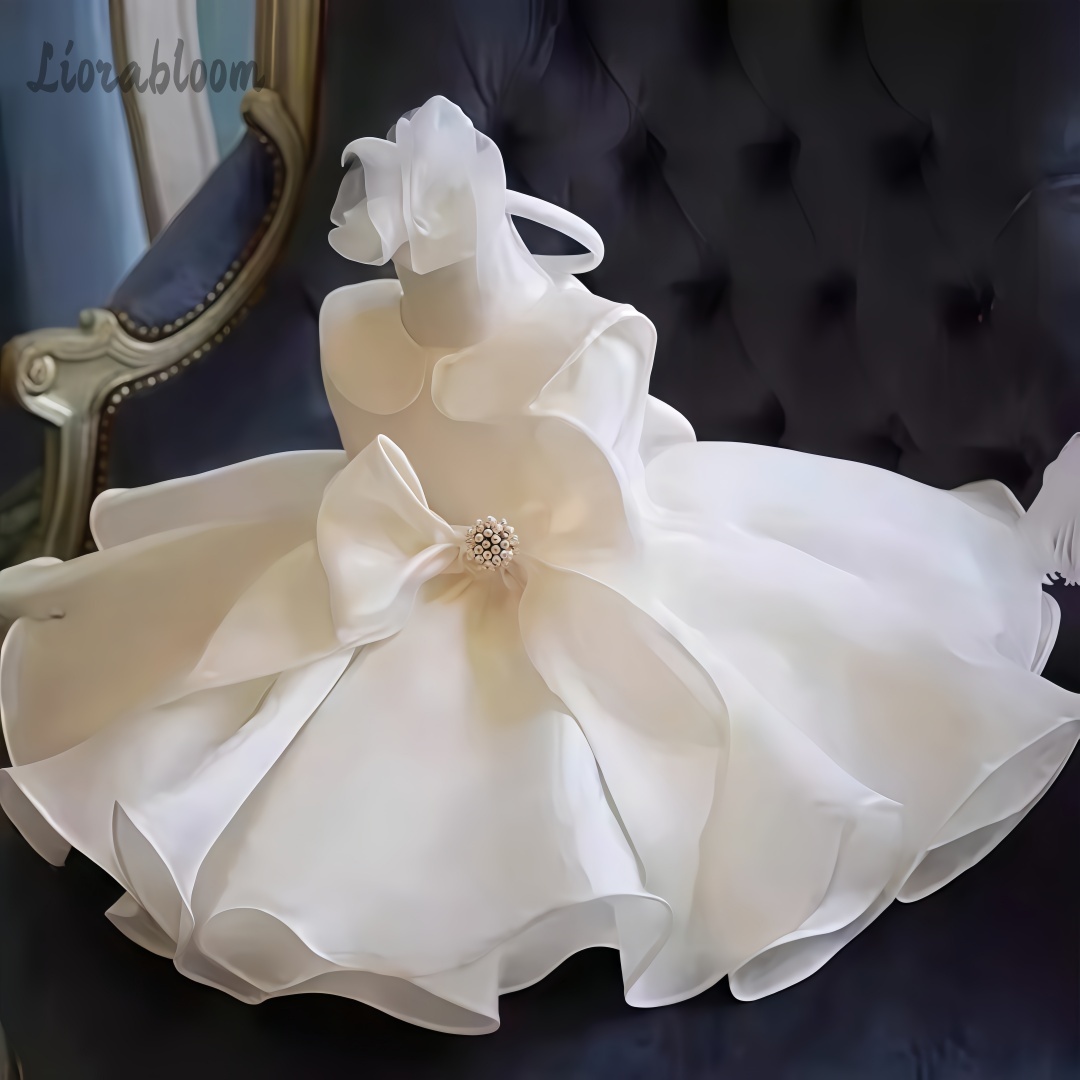 Formal Wear Women Us - ชุดเดรสประดับมุกสีขาว ชุดเดรสสาวดอกไม้ในงานแต่งงาน ชุดสาวดอกไม้สีขาว ชุดปาร์ตี้ ชุดทางการที่หรูหรา