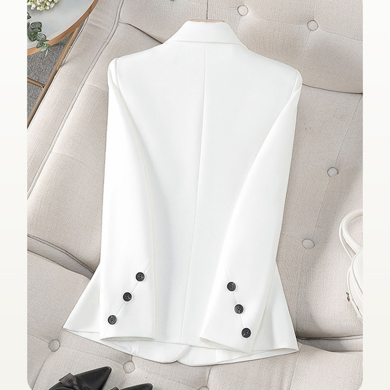 Women Formal Wear Black And White - 2025 ฤดูใบไม้ผลิใหม่ฤดูใบไม้ร่วงสีขาวสีดํา Blazer ผู้หญิงแขนยาว Double Breasted