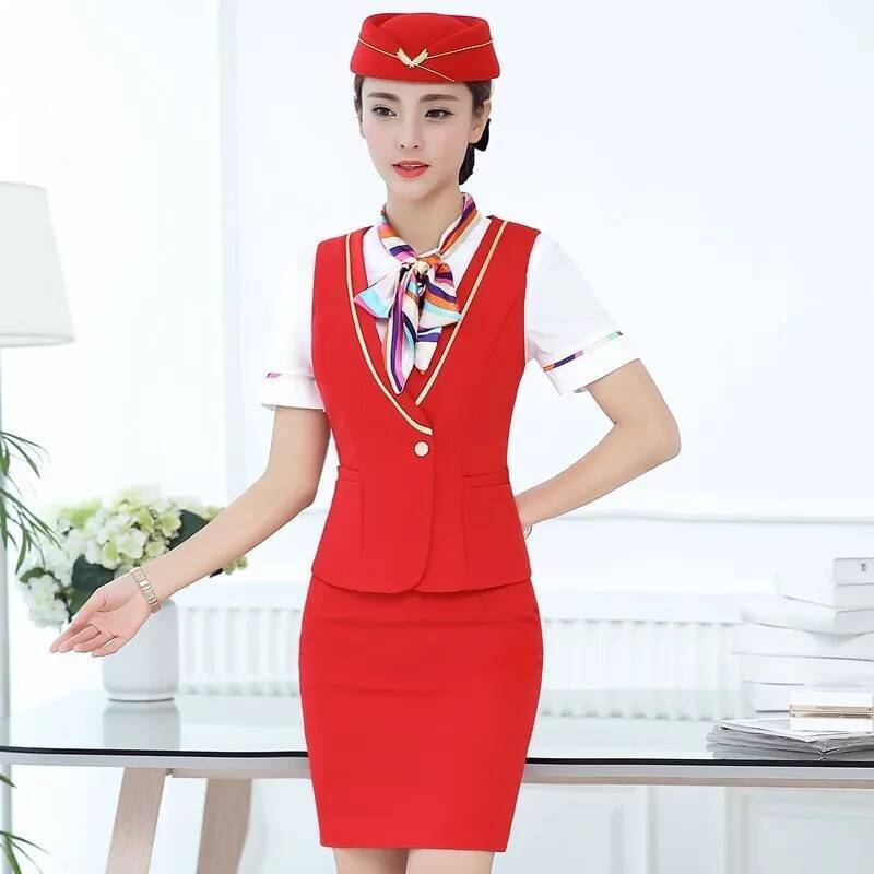 Women Formal Wear Blazer Set - ชุดสูทธุรกิจผู้หญิงแบบเป็นทางการ พร้อมเสื้อและกระโปรง ชุดทำงานสำหรับสุภาพสตรี เสื้อกั๊กและชุดเวสต์ ชุดเบลเซอร์สำหรับพนักงานออฟฟิศ ชุดพนักงานต้อนรับบนเครื่องบิน