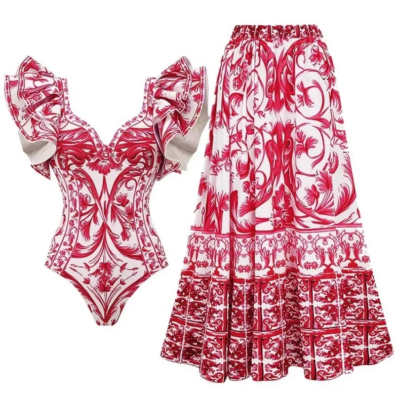 ชุดว่ายน้ำวันพีชพิมพ์สำหรับผู้ - Monochrome Suit Set บทวิจารณ์และราคา