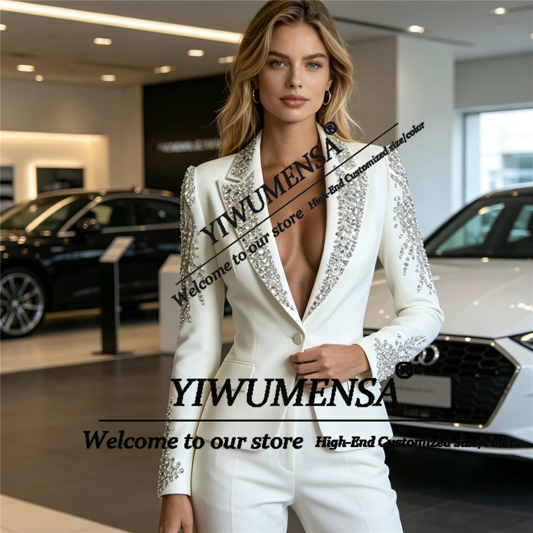 ชุดสูทผู้หญิงหรูหรา 2 ชิ้น ประ - Women Formal Wear Pants บทวิจารณ์และราคา