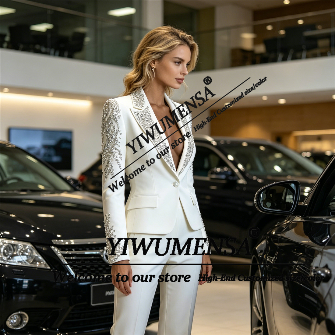 ชุดสูทผู้หญิงหรูหรา 2 ชิ้น ประ - Women Formal Wear Pants บทวิจารณ์และราคา