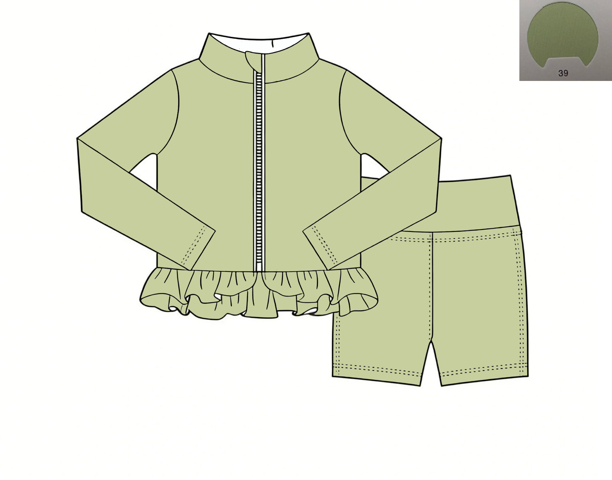 ชุดโยคะสีพื้นสำหรับสาวๆ เสื้อแ - Monochrome Suit Set บทวิจารณ์และราคา