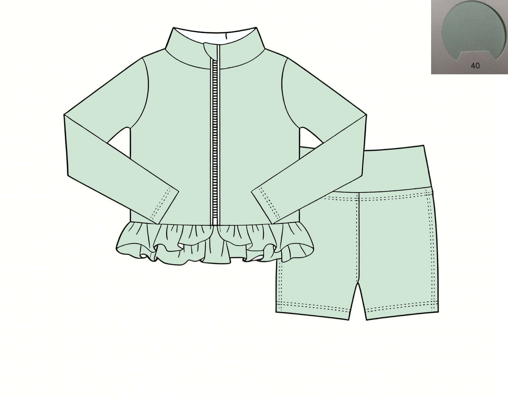 ชุดโยคะสีพื้นสำหรับสาวๆ เสื้อแ - Monochrome Suit Set บทวิจารณ์และราคา