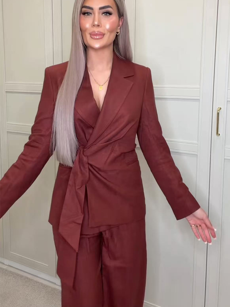 ชุดสูทแฟชั่นสำหรับสุภาพสตรี เส - Women Formal Wear Pants บทวิจารณ์และราคา