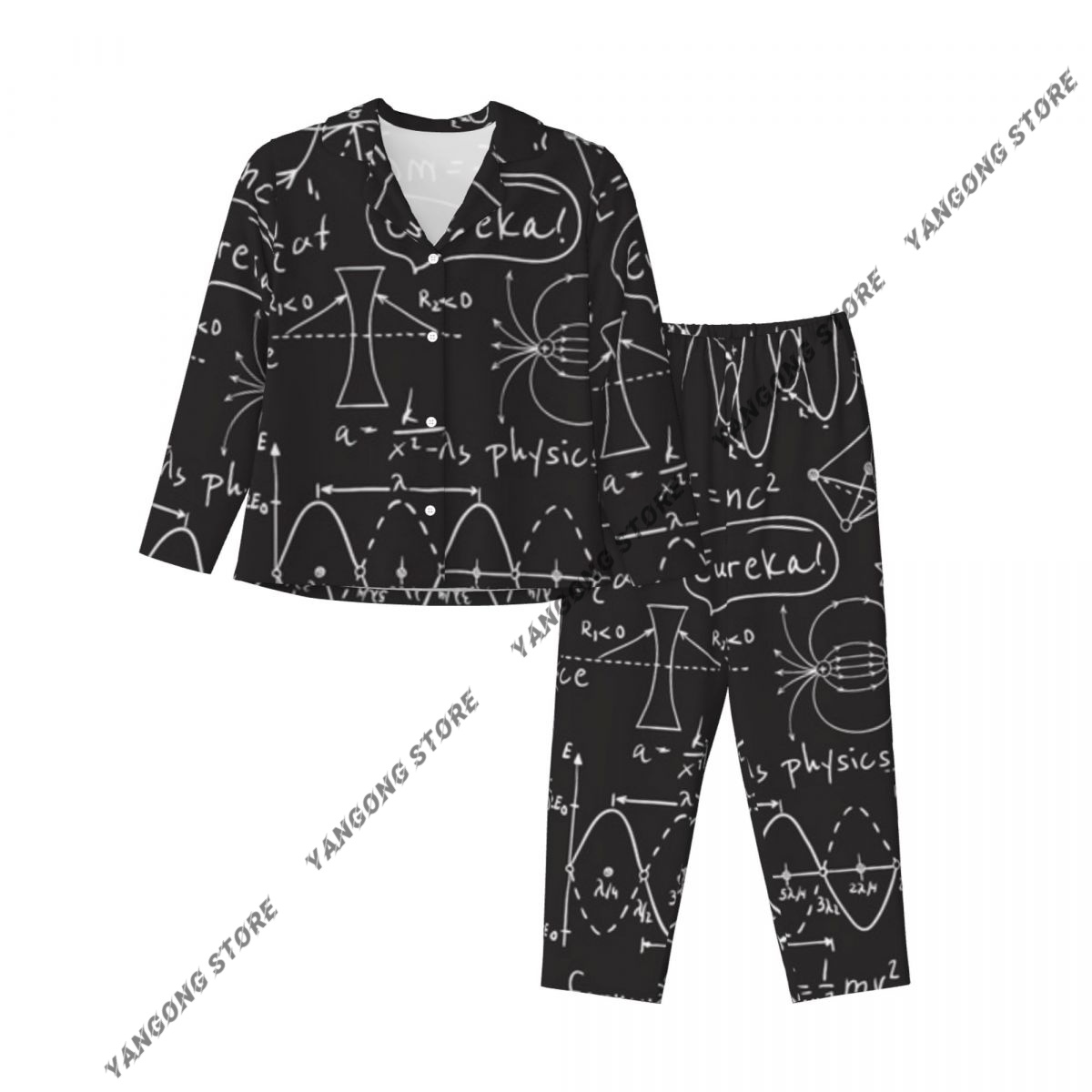 ชุดนอนผู้หญิงลายสูตรทางวิทยาศา - Monochrome Suit Set บทวิจารณ์และราคา
