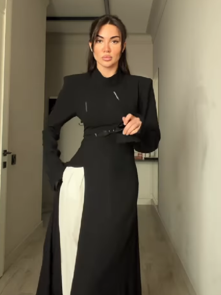 เดรสยาวคอสูงแขนยาวสำหรับผู้หญิ - Formal Wear Women Us บทวิจารณ์และราคา