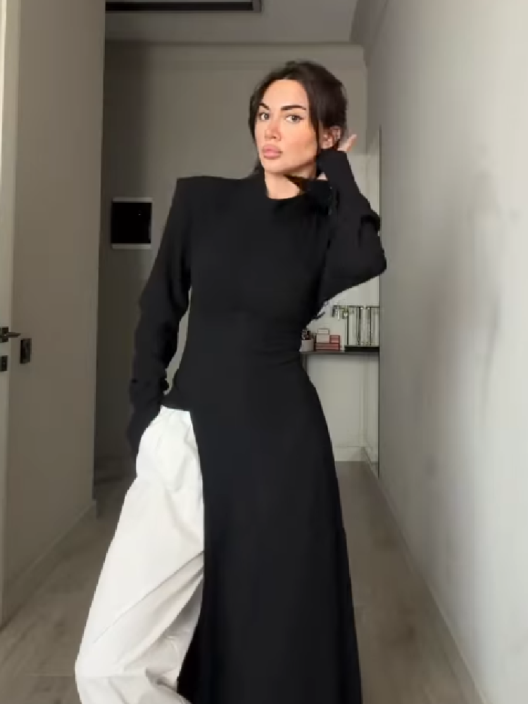 เดรสยาวคอสูงแขนยาวสำหรับผู้หญิ - Formal Wear Women Us บทวิจารณ์และราคา
