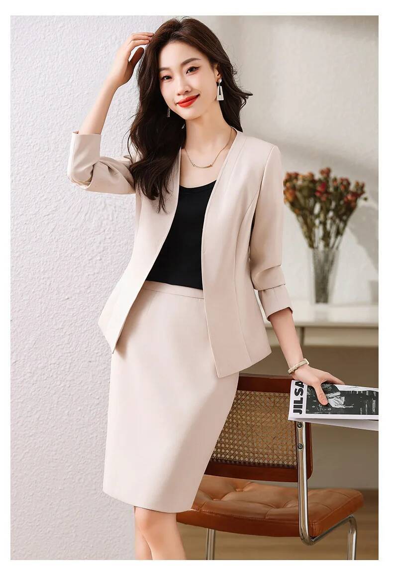 ชุดสูทธุรกิจสตรีแบบเป็นทางการพ - Women Formal Wear Blazer Set บทวิจารณ์และราคา