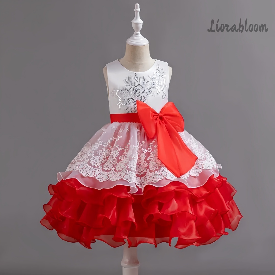 ชุดเดรสเด็กผู้หญิงพร้อมโบว์ขนา - Formal Wear Women Us บทวิจารณ์และราคา