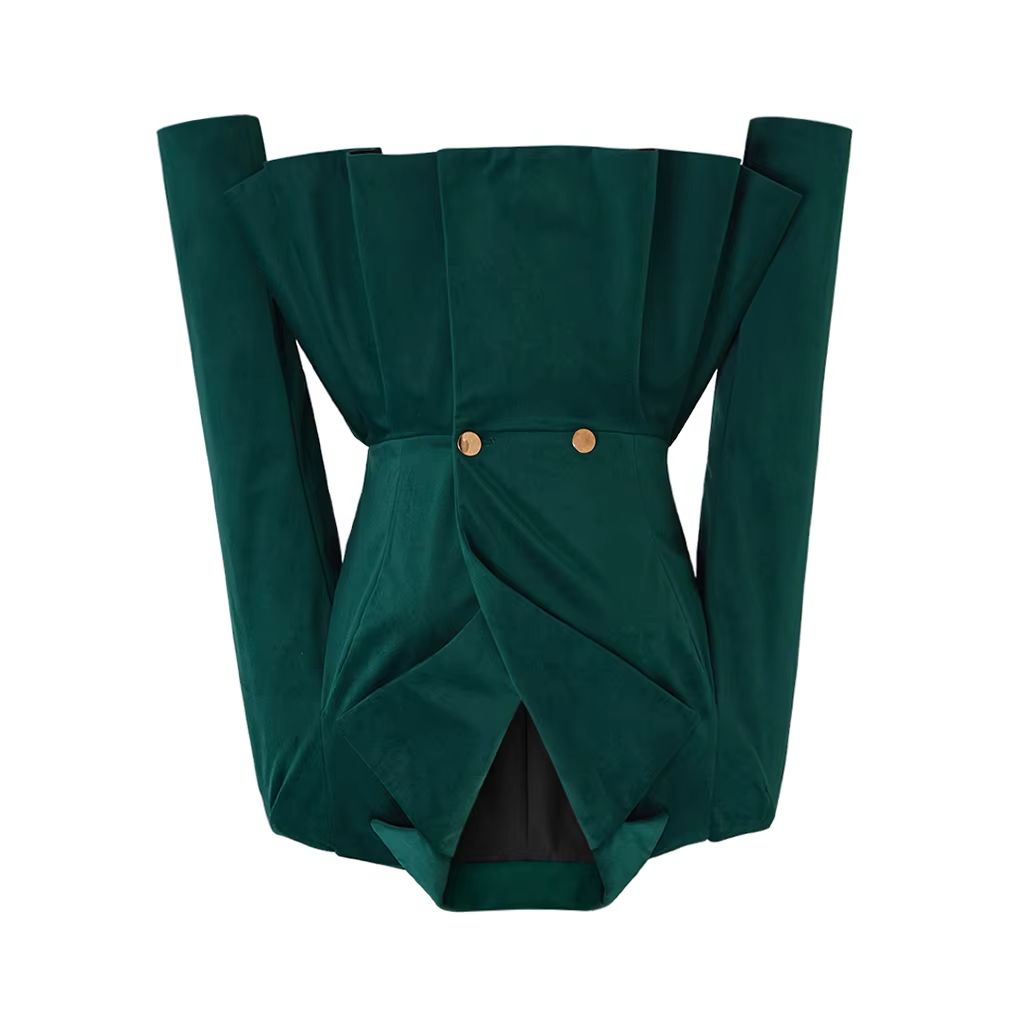 เสื้อแจ็คเก็ตกำมะหยี่สีเขียวสไ - Women'S Gothic Formal Wear บทวิจารณ์และราคา