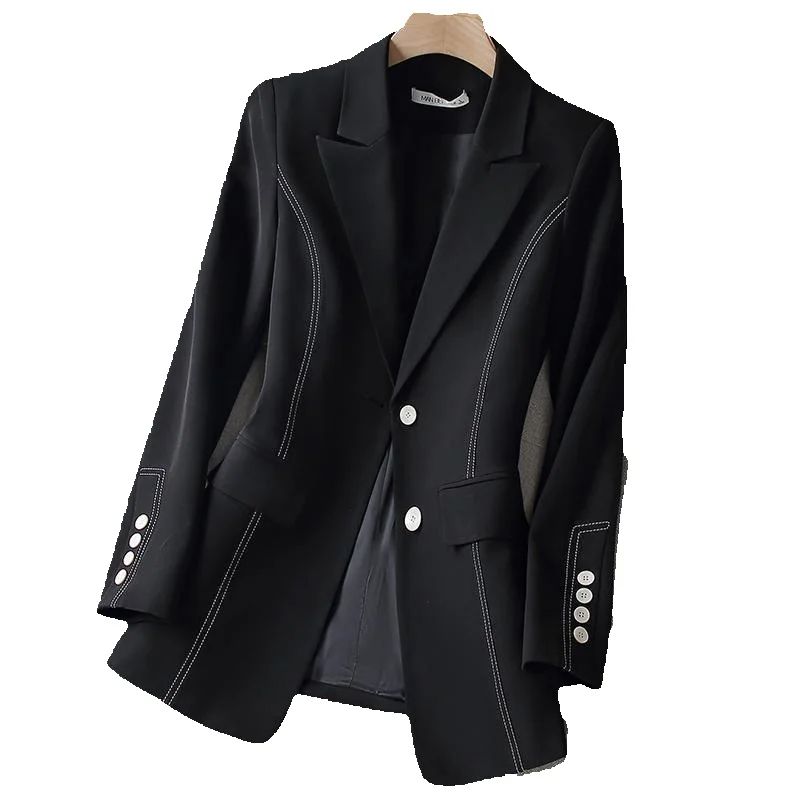 เสื้อเบลเซอร์แฟชั่นใหม่สำหรับผ - Women Formal Wear Black And White บทวิจารณ์และราคา