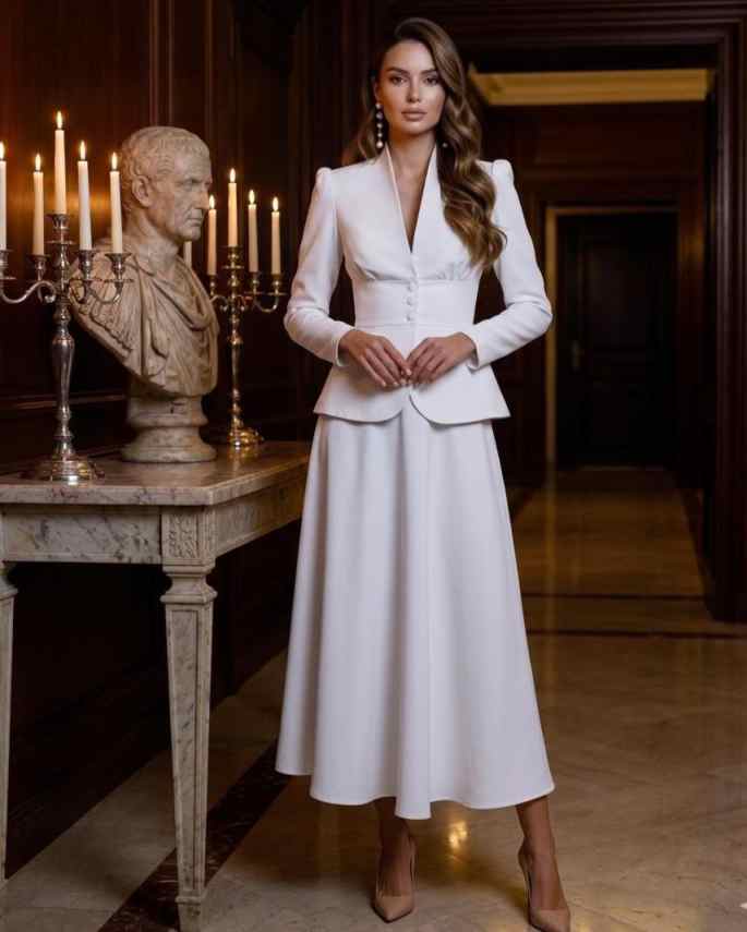 ชุดสูทผู้หญิงสองชิ้นสุดหรู พร้ - Women Formal Wear Blazer Set บทวิจารณ์และราคา
