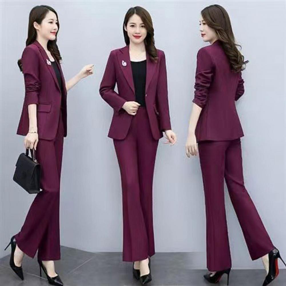 ชุดสูทผู้หญิง 2 ชิ้น/เซ็ต เสื้ - Women Formal Wear Pants บทวิจารณ์และราคา