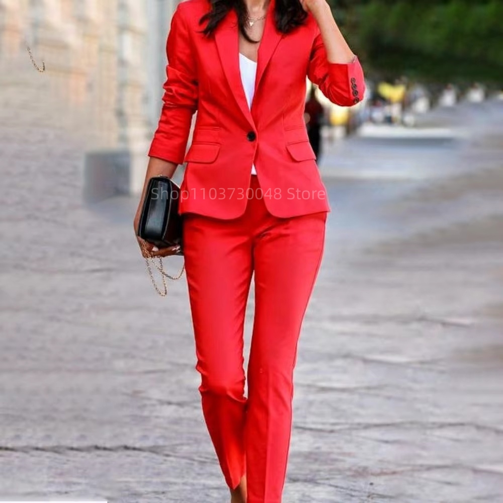 แฟชั่นชุดสูทสตรีสำหรับออฟฟิศ เ - Women Formal Wear Pants บทวิจารณ์และราคา