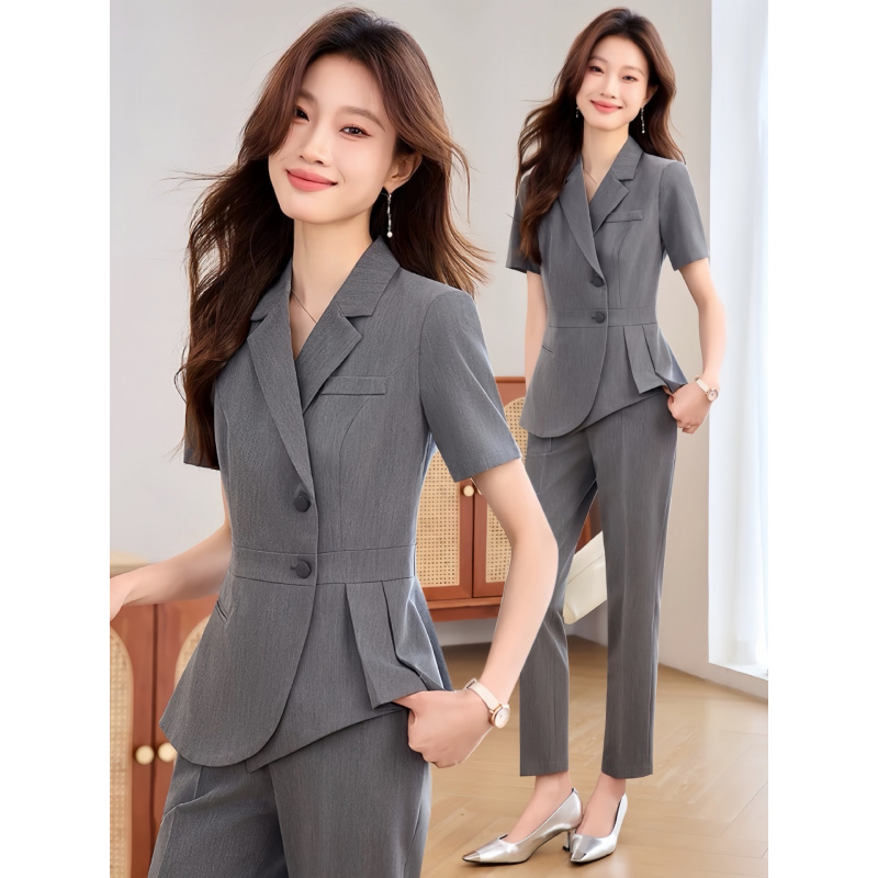 ชุดสูทผู้หญิงสีน้ำเงินกรมท่าแบ - Women Formal Wear Pants บทวิจารณ์และราคา
